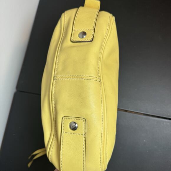 Vintage Coach Zoe Hobo Shoulder Bag Yellow Leather Y2K - Picture 2 of 14